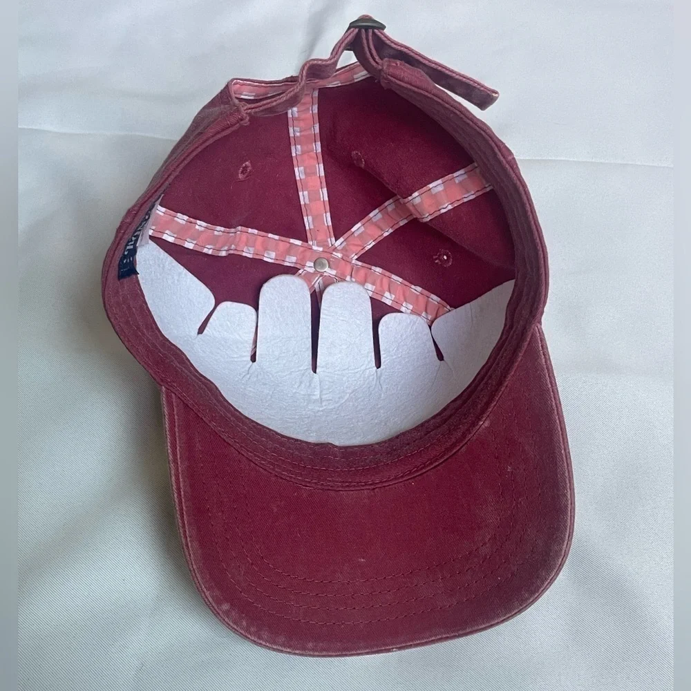 Home Free California Hat | Vintage Maroon Distressed Baseball Cap Adjustable